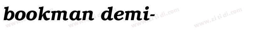 bookman demi字体转换